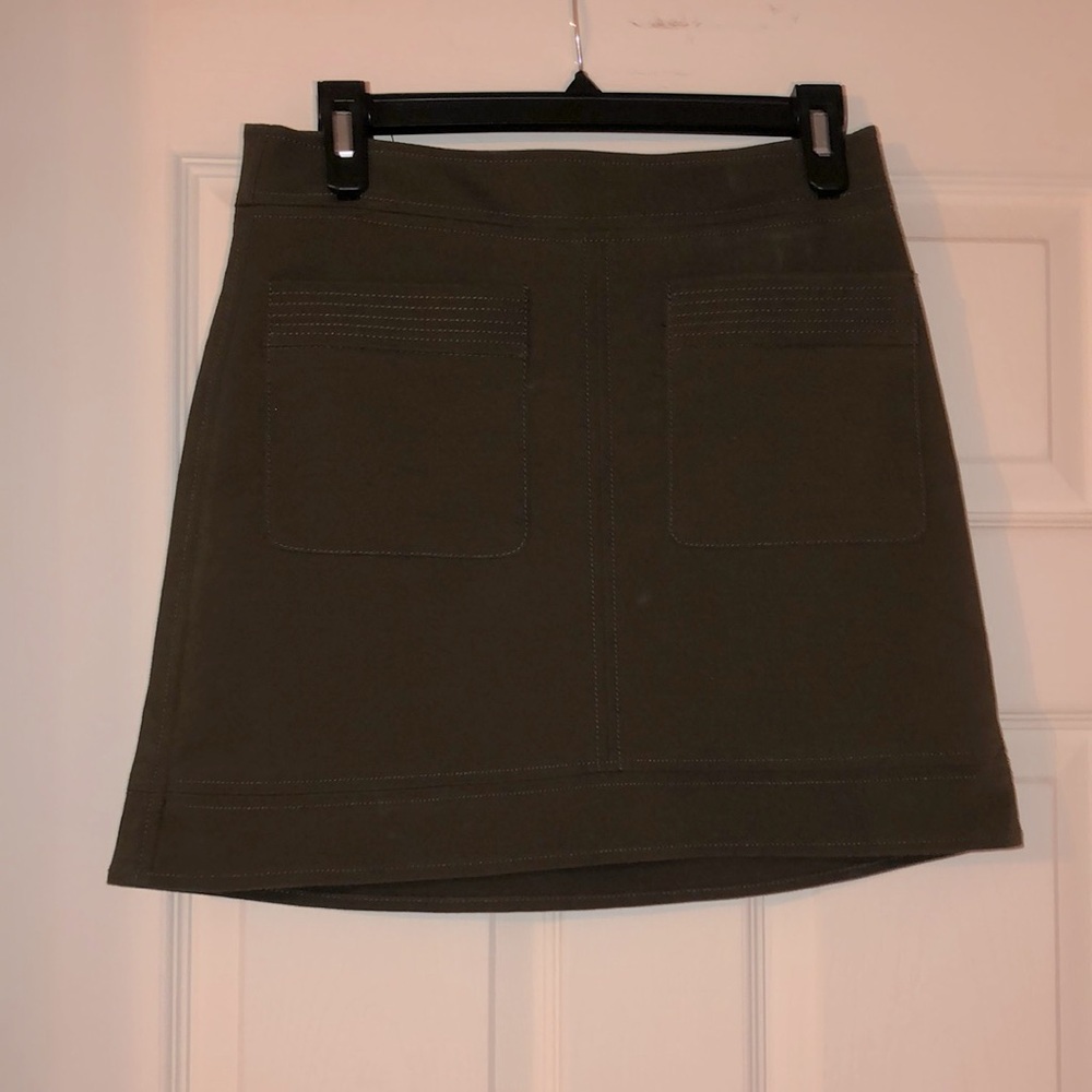 Olive green Express mini skirt. Size 4